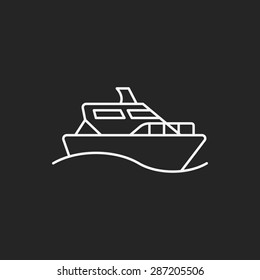 ship boat line icon