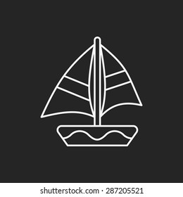 ship boat line icon