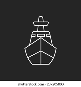 ship boat line icon