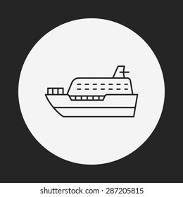 ship boat line icon