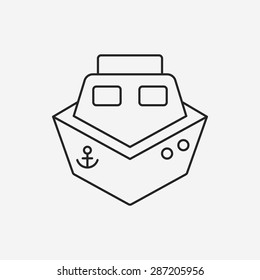 ship boat line icon