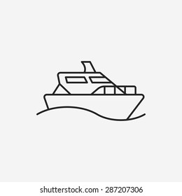 ship boat line icon