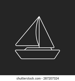 ship boat line icon