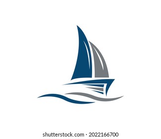 Ship and boat logo icon design template.