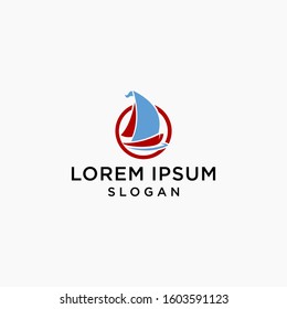 ship boat logo simple premium