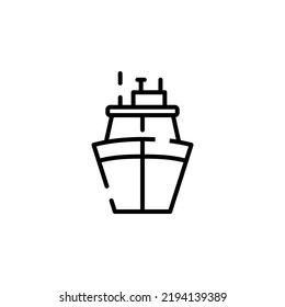Ship, Boat, Sailboat Dotted Line Icon Vector Illustration Logo Template. Suitable For Many Purposes.