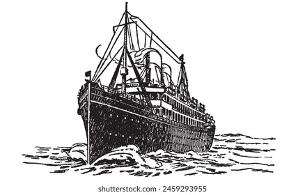 Barco, Juego de Barcos. Vela ilustración vintage. Colección de transporte marítimo. Esbozo de Vector dibujado a mano. Dibujo del barco aislado sobre fondo blanco.