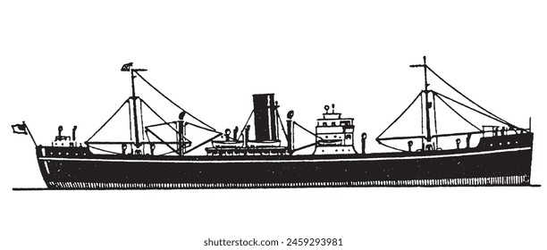 Ship, Boat Set. Sailing vintage illustration. Sea transportation collection. Hand drawn vector sketch. Ship drawing isolated on white background.