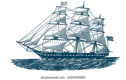 Ship, Boat Set. Sailing vintage illustration. Sea transportation collection. Hand drawn vector sketch. Ship drawing isolated on white background.