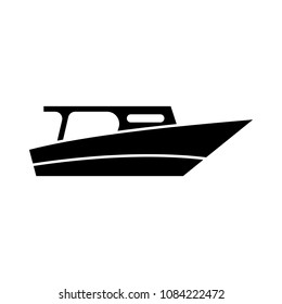 Ship. Boat. Shipping. Monochrome icon vector