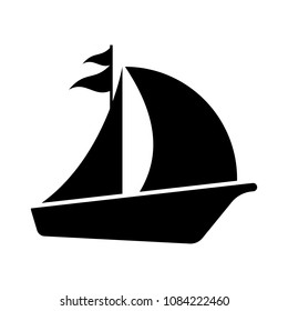 Ship, Boat and Shipping. Nice and simple monochrome icon