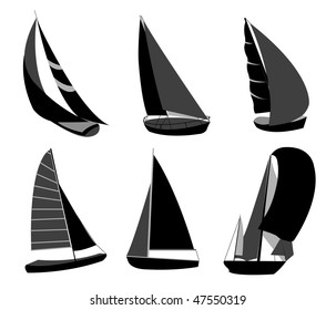 ship, boat silhouettes