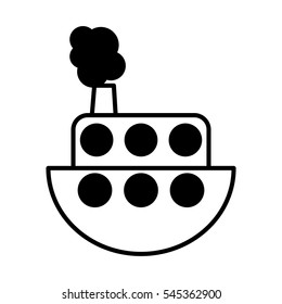 ship boat toy isolated icon vector illustration design