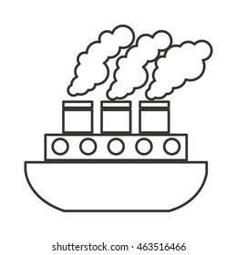 ship boat vehicle isolated icon vector illustration design