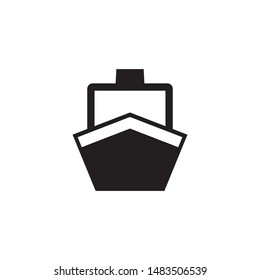 ship boat yacht transportation icon vector illustration logo template