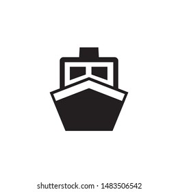 ship boat yacht transportation icon vector illustration logo template