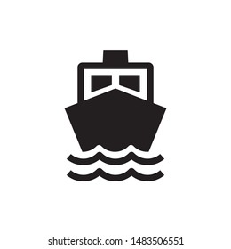 ship boat yacht transportation icon vector illustration logo template