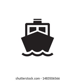 ship boat yacht transportation icon vector illustration logo template