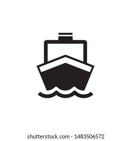 ship boat yacht transportation icon vector illustration logo template