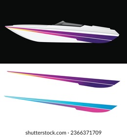 ship body livery decal sticker vector. yacht body stickers