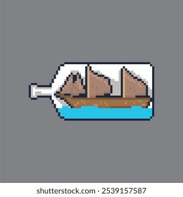 ship in bottle pixel art