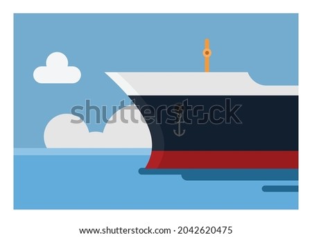 Similar – Image, Stock Photo side bow wave of ship in blue sea