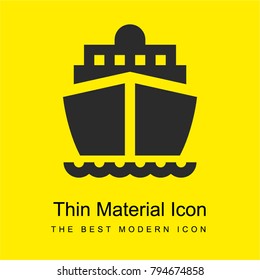 Ship bright yellow material minimal icon or logo design