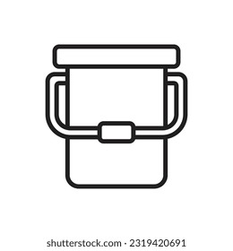 Ilustración vectorial de contorno de cubo de envío