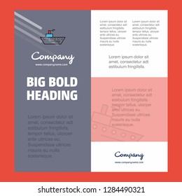 Ship Business Company Poster Template. with place for text and images. vector background