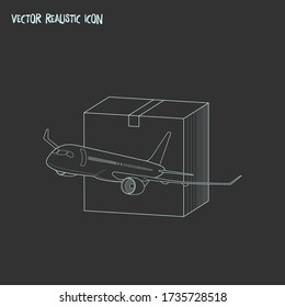 Ship by air icon line element. Vector illustration of ship by air icon line isolated on clean background for your web mobile app logo design.
