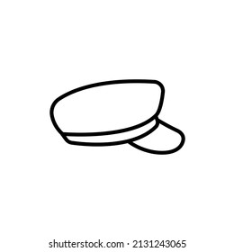 ship captain hat line icon design vector template