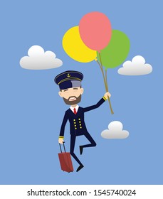 Ship Captain Pilot - Flying with Balloons