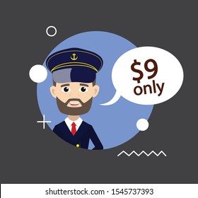 Ship Captain Pilot - with price 