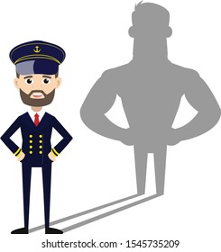 Ship Captain Pilot - Standing in Positive Attitude