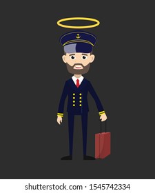 Ship Captain Pilot - Standing and Smiling