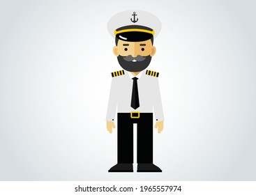 Ship captain with uniform good for education books ads 