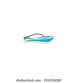 ship car design logo vector template