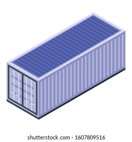 Ship cargo container icon. Isometric of ship cargo container vector icon for web design isolated on white background