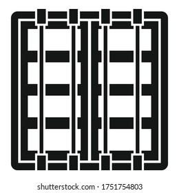 Icono de contenedor de carga de envío. Ilustración simple del icono del vector del contenedor de carga para el diseño web aislado en fondo blanco
