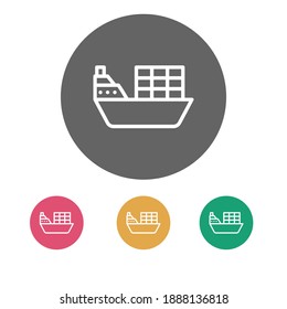 Ladungslieferung Versandhandelslinie Icon Design Illustration. eps10. für Ihr Handy, Website-Anwendung. oder für Ihr Design-Element