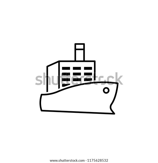 ship cargo icon. Element of logistics\
icon for mobile concept and web apps. Thin line ship cargo icon can\
be used for web and mobile on white\
background