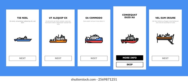 ship cargo maritime navigation onboarding mobile vector deck hull, port starboard, stern bow, keel mast, sail captain, crew, voyage, dock ship cargo maritime navigation illustrations