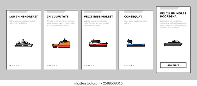 ship cargo maritime navigation onboarding mobile vector deck hull, port starboard, stern bow, keel mast, sail captain, crew, voyage, dock ship cargo maritime navigation illustrations