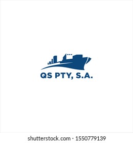 Ship Cargo template logo design