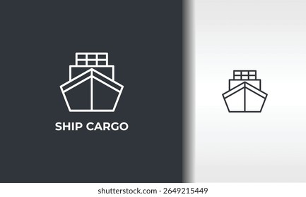 Ship Cargo Vector, Icon Or Logo Sign Isolated Symbol Illustration