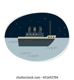 Ship cartoon icon