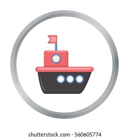 Ship cartoon icon. Illustration for web and mobile design.