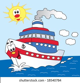 Cruise Ship Cartoon Images, Stock Photos & Vectors | Shutterstock