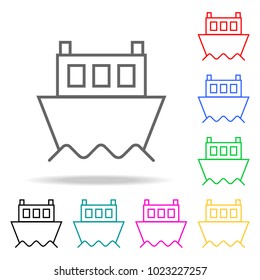 Ship colored icons. Element of logistic multi colored icon for mobile concept and web apps. Thin line icon for website design and development, app development. Premium icon on white background