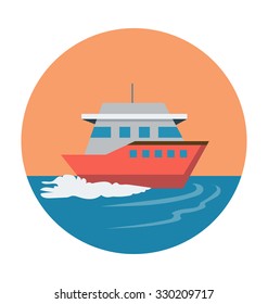 
Ship Colored Vector Icon

